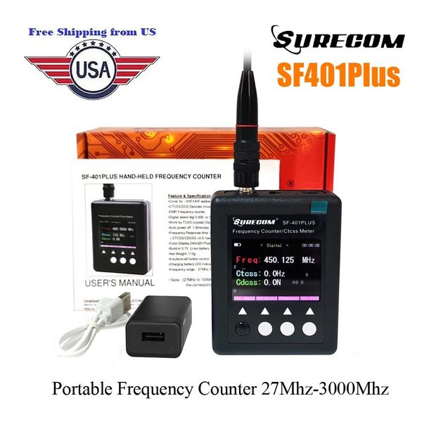 SURECOM SF401Plus Frequency Counter Analysis Meter for Walkie Talkie Radio