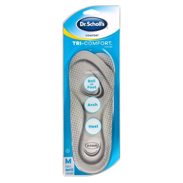 Dr. Scholls Tri-Comfort Insoles Mens (Size 8-12) Pack of 2