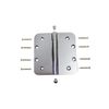 Chrome Plated Brass Cabinet Door Square Hinge 5" X 5" With Button Tip Pins