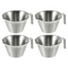 Sourcing Map 4 Pcs 304 Stainless Steel Espresso Measuring Cup, Silver