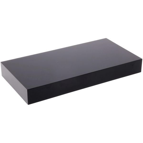 Plymor Black Polished Acrylic Rectangular Display Block, 1" H x 3" W x 6" D (3 Pack)