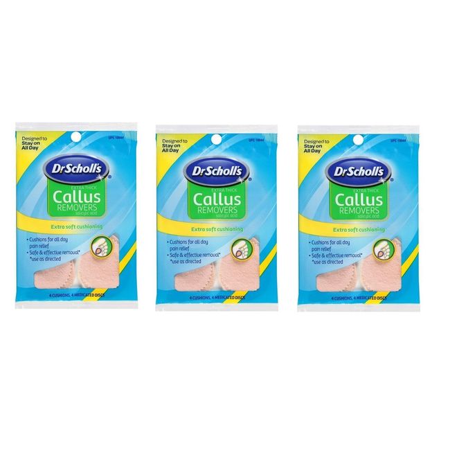 Dr. Scholl’s Callus Remover Cushion Extra Thick 4 Count X 3 Packs