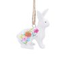 Gisela Graham Pastel Flowers Ceramic Bunny Easter Decoration