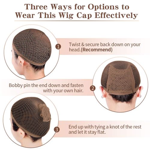 Dreamlover Wig Caps for Women, Hair Net for Wigs, Brown Wig Caps to Hold Wig in Place, 2 Pieces