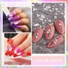 Nail Stickers,6 Sheets 5D Spring Embossed White Lace Flower Butterfly Nail Art Stickers Self Adhesive,Nail Decals Floral Nail Art Design Decoration for Women Girls