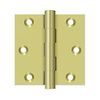 Deltana DSB33 3" x 3" Square Hinge in Polished Brass