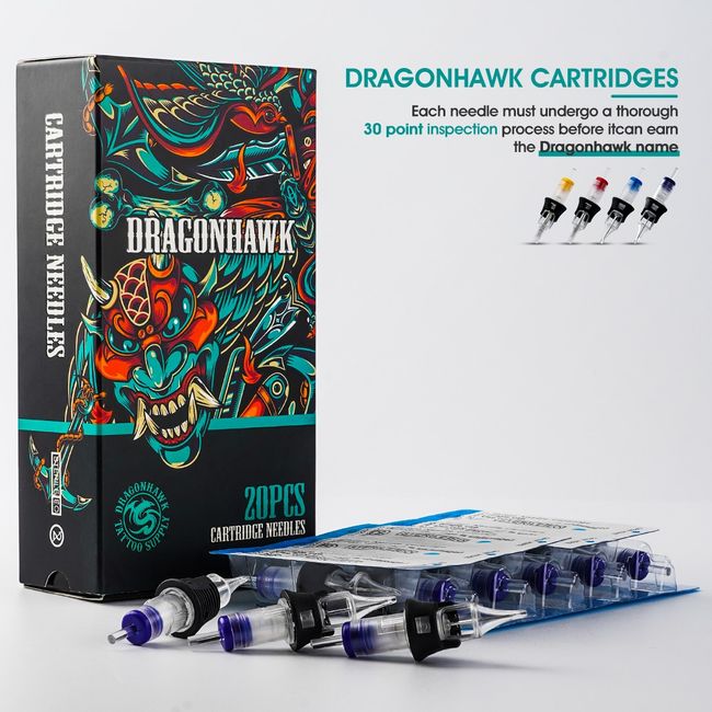 Dragonhawk Silver Grade Tattoo Needles 0.35mm Round Liner