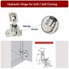 100 PCS Overlay Soft Close Face Frame 105° Compact Cabinet Hinge Handware 1/2"