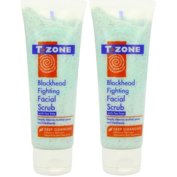 T-Zone Blackhead Fighting Facial Scrub 75ml (2 x PACK)