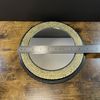 9 Inch Gold Mandala Mirror - Hand Painted Wall Mirror - Round - Circle