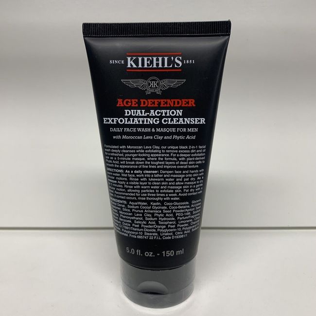 Kiehl's Age Defender Dual Action Exfoliating Cleanser  SEALED 5 oz /150ml 18U101