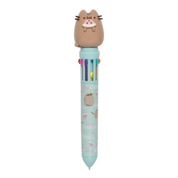 Grupo Erik Pusheen Pen | 10 In 1 Ballpoint Pen With 3D Pusheen Cat Topper | Pusheen Gifts - Pusheen Stationery | Multi Colour Pen | Cute Pen | Kawaii pen - Kawaii Stationery