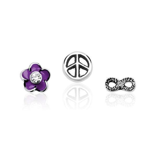 Unique Floating Charm Set Sterling Silver FSC0007