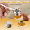 Egg Openers，304 Stainless Steel Egg Cutter Egg Cracker Tool Adjustable Effort, Durable Build
