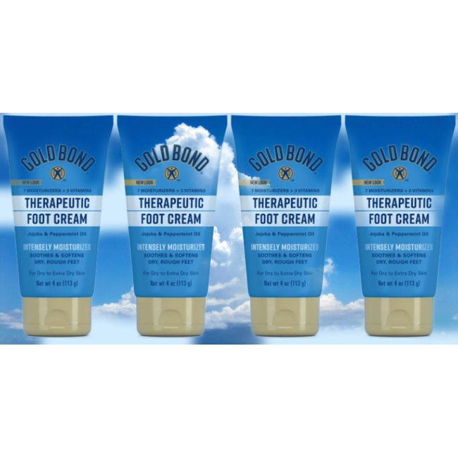 Gold Bond Triple Action Relief Therapeutic Foot Cream 4 oz - 4pks