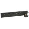 Pro-Elec 2 m 6 Gang Switched Extension Lead - Black