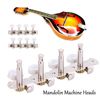 Mandolin Tuning Pegs, Mandolin Machine Metal Heads String Tuning Pegs Button 4L4R Mandolin Accessory