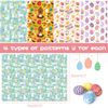 HOWAF 8 Sheets Easter Wrapping Paper, Happy Easter Paper Easter Egg Easter Bunny Rabbit Easter Chick Easter Wrapping Paper Easter Gift Wrap for Easter Spring Gift Wrapping Paper DIY Craft, 50 x 70 CM