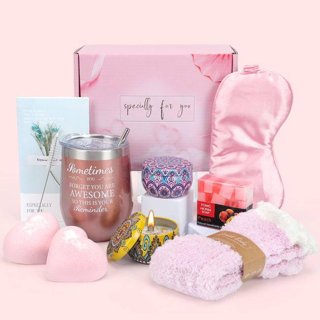 Birthday Gifts for Women, Relaxation Gifts for Friends Female, Self Care Spa Gifts for Women Who Have Everything, Unique Gifts Ideas for Mom Sisters Wife Pamper Gift Set Valentine's Day gifts for Her