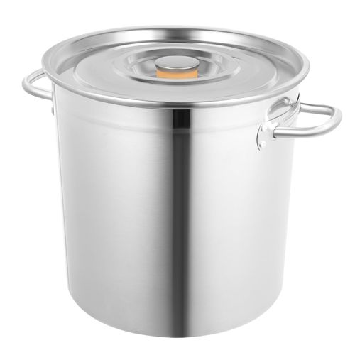 201Stainless Steel Stockpot, 30 Quart Large Cooking Pots, Cookware Sauce Pot with Strainer, Lid, and Handle, Heavy Duty Commercial Grade Stock Pot, Sanding Treatment, for Large Groups Events
