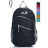 Outlander Packable Handy Lightweight Travel Hiking Backpack Daypack, Black