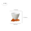 Egg Cups Cartoon Egg Holders Soft Hard Boiled Egg Cups for Breakfast Brunch Soft Boiled Egg (Orange)