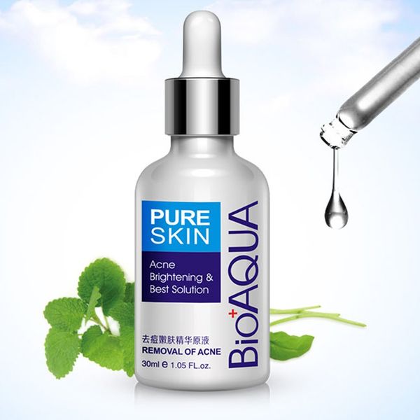 BIOAQUA Acne Scar Liquid Replenishment Treatment Natural Blemish Gel Acne Pimple Acne Spot Removal Oil Control Shrink Pores Face Care Essence 30 ml