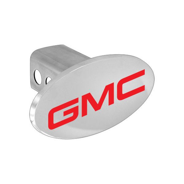 Gmc Red Block Letters Emblem Trailer Hitch Cover Plug