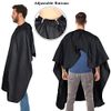 Professional Barber Cape with Neck Duster Brush, Hair Cutting Cape and Hairdressing Comb, Salon Accessories For Men and Women (Black)