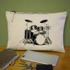'Drum Set' Canvas Clutch Bag/Accessory Case (CL00035335)