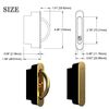 AlloyTech Pocket Door Pull Swivel Handle with Concealed Hardware and Quick Install Kit (Satin Brass, 1 Count)