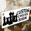 Chess Sign - Personalised Chessboard Décor your text here add your own words