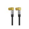 Goobay 70584 SAT Antenna Cable, 135 dB, 4x Shielded, Black, 5m Length