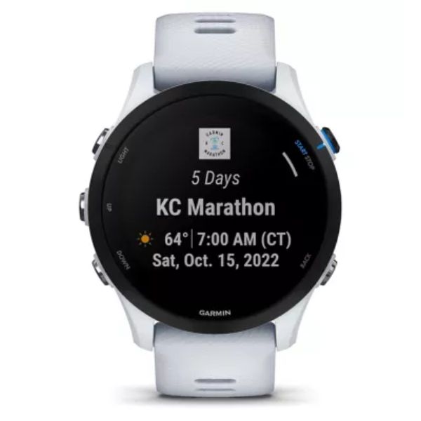 Garmin Forerunner® 255 Music, GPS Running Watch, White