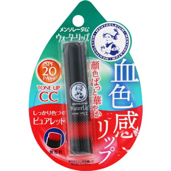 Mentholatum Water Lip Tone Up CC Pure Red 4.5g *Special order item, no returns