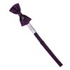 DQT New Men's Solid Check Cadbury Purple Bow Tie