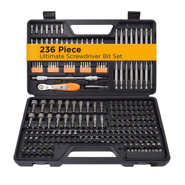 Jackson Palmer 236 Piece Ultimate Screwdriver Bit Set, High Grade Carbon Stee...