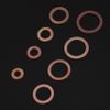 Hilitand 80 Pcs Assorted Solid Copper Sump Plug Assorted Washers Metal Kit Garage Engine Set with Box (80pcs 8 Sizes)