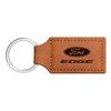 Ford Edge Rectangular Brown Leather Key Chain