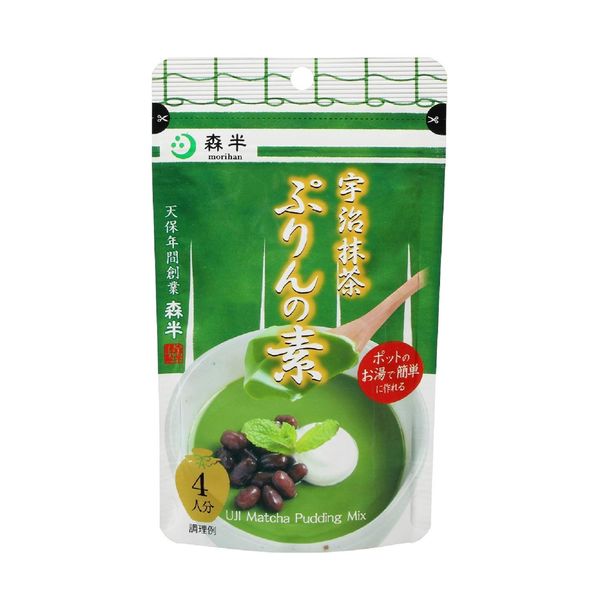 Mori Han Uji Matcha Purin Powdered Ingredients, 2.8 oz (80 g) x 4 Bags