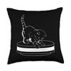 Robot Vacuum Cleaner With Cat I Kitten Vacuum Cleaner Robot Throw Pillow