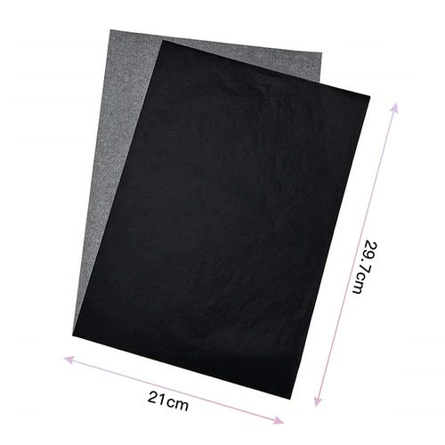 Samcos Carbon Paper A4 Single Sided Tracing Paper Carbon Paper for Copy Transfer Prints Arts Crafts Copy Paper (Set of 50 Black)