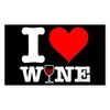 CafePress I Heart Wine Rectangle Bumper Sticker Car Decal
