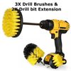 Drill Brush Soft 5 Piece White Attachment Set - Windshield Cleaning
