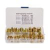 Nikou Threaded Insert Nuts-50Pcs Threaded Inserts, Self-tapping Inserts Brass Tone Thread Slotted Inserts Round Repair Thread Assortment Fasteners Tool