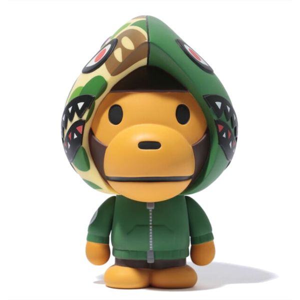 BAPE Shark Hoodie Baby Milo Vinyl Collectible Doll Green - OS