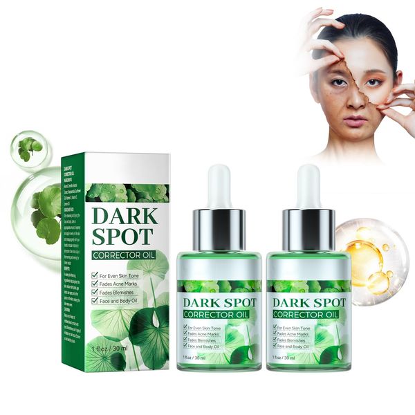 2 Pieces Dark Spot Serum Oil, Facial Serum Oil, Pigment Spot Remover With Centella Asiatica Extract And Vitamins C And E, Facial Essence, Reduces Hyperpigmentation, Age Spots