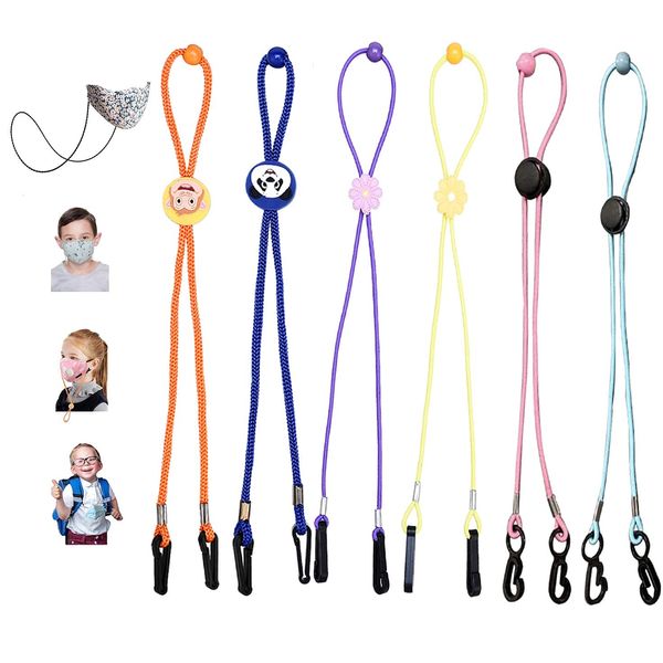 Mask Lanyard Necklace for Women Adjustable Colorful Face Mask Lanyards with Clip Anti-Lost Eyeglass Straps for Girls (6 mask rope)