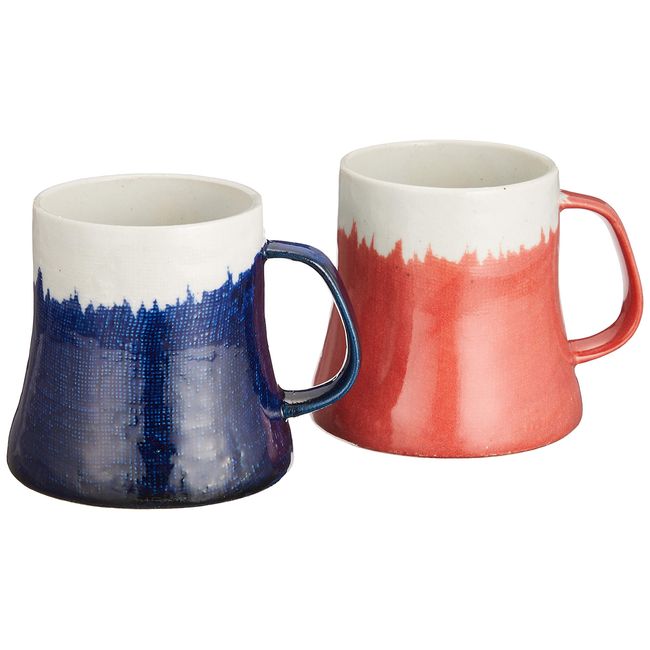 Yamani 4817134 Box Set of 2 Mt. Fuji Mug, Blue Fuji & Red Fuji Gift Set