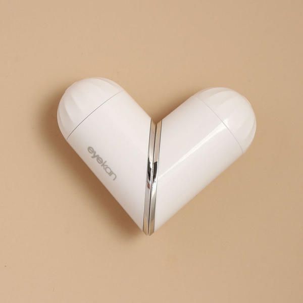 Capsule Heart Lens Case Contact Storage Box Lens Case Clamp Silicone Suction Color White